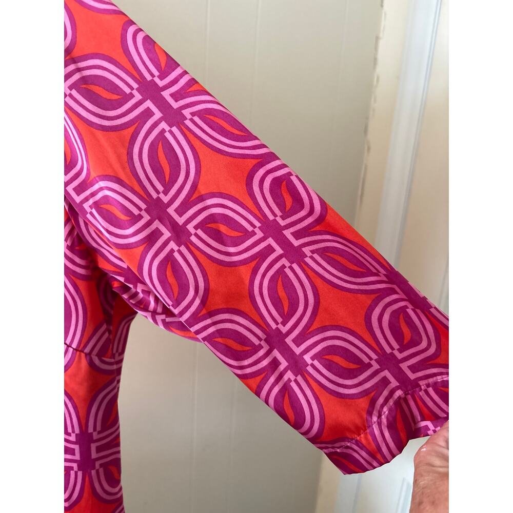 Coldwater Creek Purple/Orange 3/4 Sleve Blouse - Picture 4 of 6